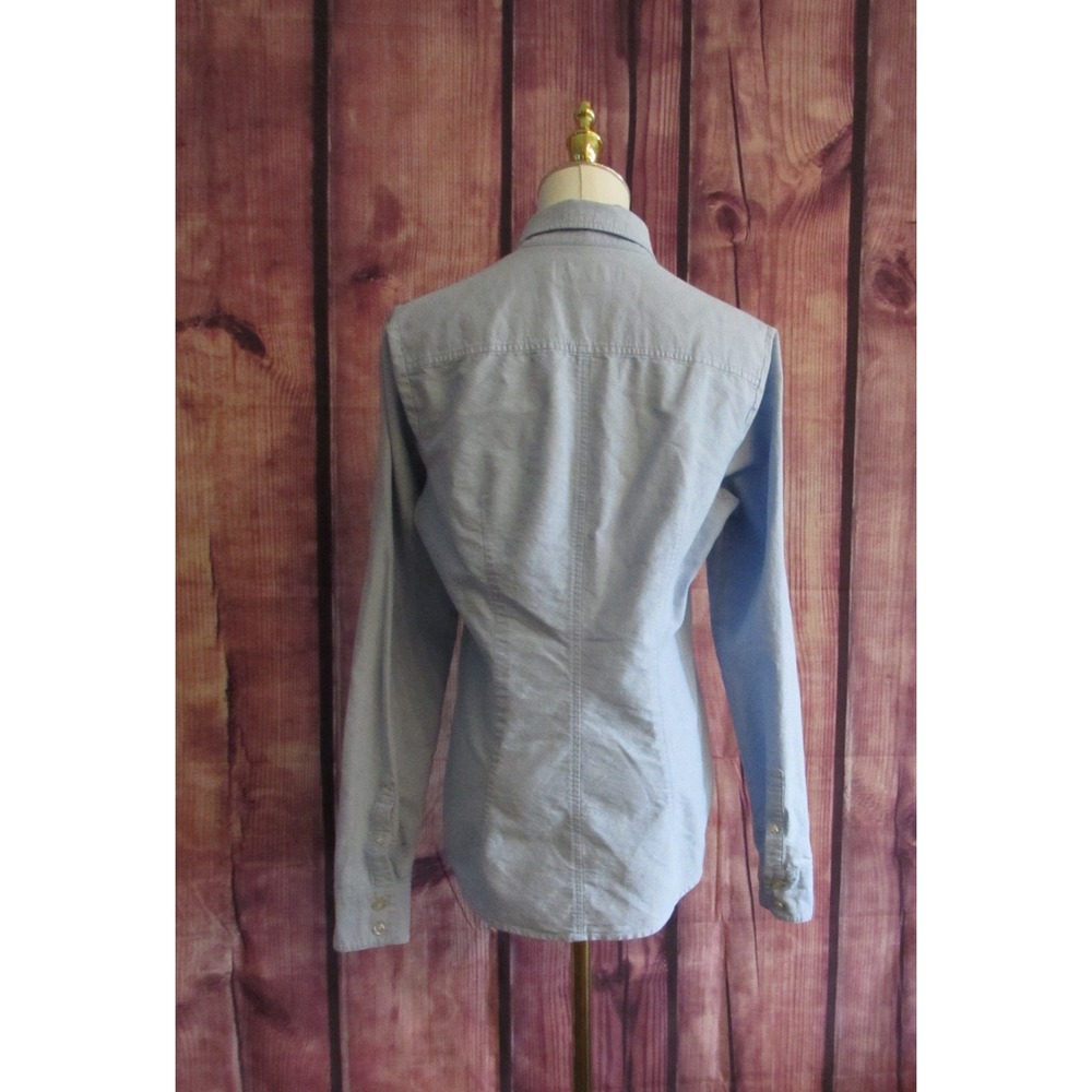 Vineyard Vines Women's Murray Oxford Button Down Shirt Blue Sz 6 Preppy Academia - Picture 9 of 11